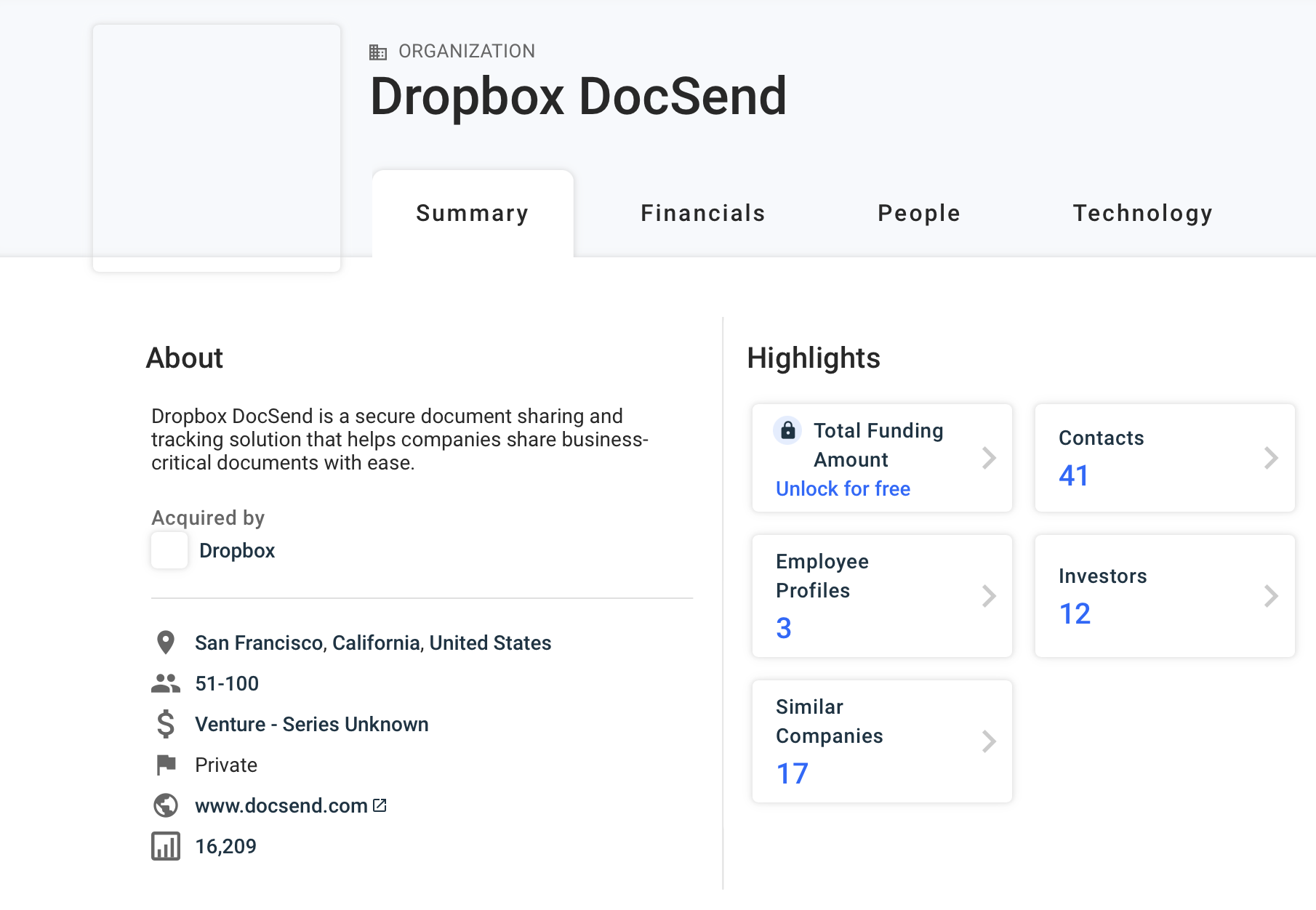 Docsend Crunchbase